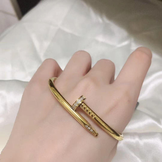 Cartier Nail Handcuff with Crystals