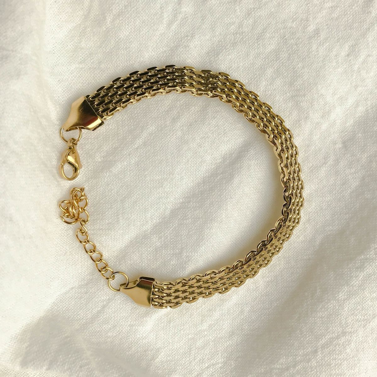 Mesh gold plated bracelet